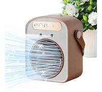 Personal Desktop Misting Breeze Station - Safe Bladeless Airflow Technology, Refreshing Fine-Mist Cooling, Portable USB-Rechargeable Battery, Quiet For Dorms & Office Desks, Compact Design F