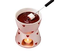Personal Fondue tazze - Mini ceramica Melting Cup | Portable Fondue Cups With Fork For Cheese, Butter, Dolci, Snacks, Candy, Milk, Ideal For Personal Dipping, Home Use, Parties, Treats, And Small Gat