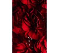 Personal Journal multipurpose - Red Flowers: 200 cream lined pages, compact 5.5 x 8.5" carry-on notebook, book-like appearance and matte finish cover.
