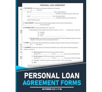 Personal Loan Agreement Forms: Loan Contracts to Record Terms, Interest Rates and Repayments | 120 Pages.