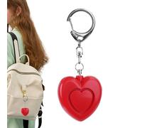 Personal Safety - Heart Shaped Security Device, Portable Alarm Keychain with LED Light, ABS Material for Protection, Self-Defense Safety Tool, Personal Alarm for Women Kids Elderly