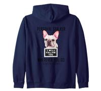 Personal Stalker Cane Bouledogue Francese I Will Follow You Felpa con Cappuccio