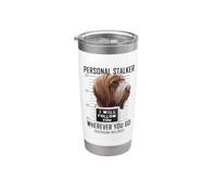 Personal Stalker Cane Griffon Korthals I Will Follow You Bicchiere termico in acciaio inox doppia parete