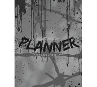 Personal Workout Planner. 90 days of tracking. Barbwire Theme fitness journal.
