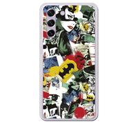 Personalaizer Cover compatibile con Samsung Galaxy S21 FE 5G licenza ufficiale Batman - Cover in silicone TPU flessibile trasparente - Design Collage
