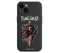 Personalaizer Cover flessibile nera compatibile per iPhone 15 della casa Targaryen