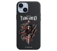 Personalaizer Cover flessibile nera compatibile per iPhone 15 Plus della casa Targaryen