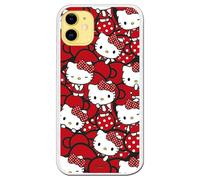 Personalaizer Cover per iPhone 11 - Hello Kitty Lazos Rojos y Topos