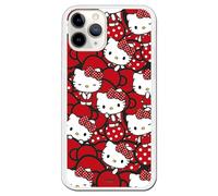 Personalaizer Cover per iPhone 11 Pro - Hello Kitty Lazos Rojos y Topos