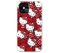 Personalaizer Cover per iPhone 12-12 Pro - Hello Kitty Lazos Rojos y Topos