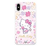 Personalaizer Cover per iPhone X - XS - Hello Kitty Ufficiale Custodie Carine Ragazze Custodie Originali (Hello Kitty Delicate Flower)