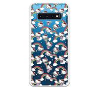 Personalaizer Cover per Samsung Galaxy S10 - Hello Kitty arcobaleno e pose