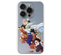 Personalaizer Cover ufficiale compatibile con iPhone 15 Pro con Dragon Ball Z Multipersonaggi Goku Piccolo Krillin Ten Shin Han - Cover in silicone TPU flessibile trasparente