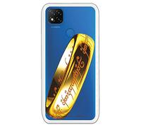 Personalaizer Custodia cellulare per Xiaomi Redmi 9C del Signore degli Anelli Ring Clear Cover cellulare serie Tele e film Silicone Gel Flessibile