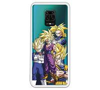 Personalaizer Custodia cellulare per Xiaomi Redmi Note 9S - Pro di Dragon Ball Z Goku Vegeta Gohan Trunks Prodotto Ufficiale Cover Cellulare Geek Serie Goku Silicone Gel Flessibile