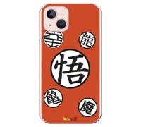 Personalaizer Custodia compatibile con iPhone 15 in silicone TPU flessibile trasparente con disegno di Dragon Ball Z - Simboli