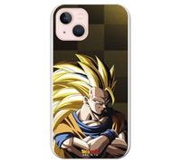 Personalaizer Custodia Dragon Ball Z Goku Super Saiyan SS3 per iPhone 15 - Cover in silicone TPU flessibile trasparente - Licenza ufficiale
