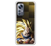 Personalaizer Custodia Dragon Ball Z Goku Super Saiyan SS3 per Xiaomi Mi 12-12X - Cover in silicone TPU flessibile trasparente - Licenza ufficiale