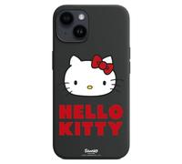 Personalaizer Custodia flessibile di colore nero compatibile con iPhone 15 con logo Hello Kitty