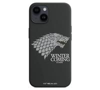Personalaizer Custodia flessibile nera compatibile per iPhone 15 Winter is Coming