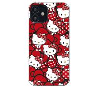 Personalaizer Custodia originale compatibile con iPhone 12 Mini con disegno Hello Kitty Fiocchi rossi e talpe
