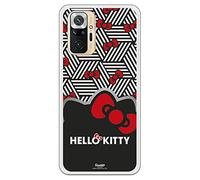 Personalaizer Custodia per cellulare per Xiaomi Redmi Note 10 Pro di Hello Kitty Cubi B/N. Prodotto ufficiale. Carcasa per cellulare bella. Silicone gel flessibile