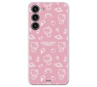 Personalaizer Siliona - Custodia flessibile trasparente per Samsung Galaxy S24 Plus con motivo Hello Kitty motivo su rosa - Cover in TPU compatibile con Samsung Galaxy S24 Plus