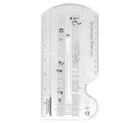 Personale Disegno Righello Canzone Writer Modello Composion Stencil Composizione Notazione Strumento Per Note Musicali Incisione Canzone Writer's Modello Stencil