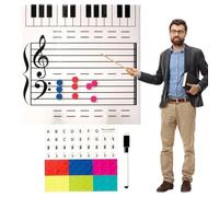 Personale musicale magnetico bianco, Nota musicale Dry Erase Board,Scheda magnetica magnetica magnetica a due lati | Le forniture di classe degli insegnanti includono un pennarello