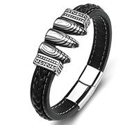 Personalised Gifts Bracelet Charms, Men's Bracelet Vintage Totem Bracelets Men's Bracelet Stainless Steel with Magnetic Clasp