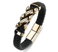 Personalised Gifts Bracelet Charms, Men's Bracelet Vintage Totem Bracelets Men's Bracelet Stainless Steel with Magnetic Clasp