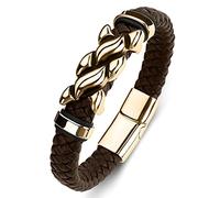Personalised Gifts Bracelet Charms, Men's Bracelet Vintage Totem Bracelets Men's Bracelet Stainless Steel with Magnetic Clasp