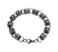 Personalised Gifts Men's Bracelets Engraving, Stainless Steel Bracelet Link Chain Bracelet Men with Engraving Bracelet with Lobster Clasp, Stainless Steel, Without Zirconia