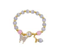Personalisiertes Verstellbares Herrenarmband Design Erweiterte Sinn Kristall Armband Schmetterling Armband Weibliche Transfer Perle Hand Schmuck Geschenk Fitness Armband Schmal (GD2, One Size)