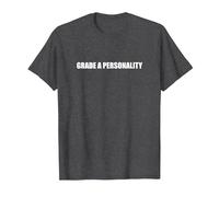 personalità di Grado A Maglietta, Uomo, Grigio Scuro, 3XL