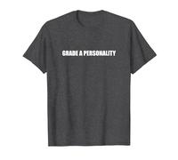 personalità di Grado A Maglietta, Uomo, Grigio Scuro, 4XL