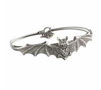 Personalità gotica creativa pipistrello braccialetto moda signore punk retrò accessori coppia nonna gioielli in acciaio, talla única, Metallo, Nessuna pietra preziosa