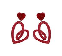 Personalità temperamento intarsiato linee di diamanti orecchini pendenti semplici da sposa minimalista orecchini fini bizzarri, Taglia unica, Acrilico, Nessuna pietra preziosa