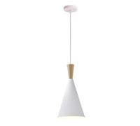 Personality Colorful Lampshade Chandelier, Wood Art Japanese Style Lighting Fixture, Metal Pendant Lights, Danish Hanging Lamp for Restaurant, Dining Room, Bedroom, Kitchen, Bar(White)