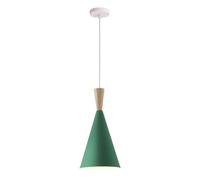 Personality Colorful Lampshade Chandelier, Wood Art Japanese Style Lighting Fixture, Metal Pendant Lights, Danish Hanging Lamp for Restaurant, Dining Room, Bedroom, Kitchen, Bar(Green)