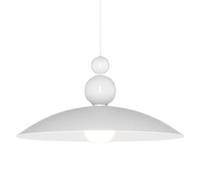 Personality Nordic Hanging Light, E27 Base Single-Head Chandelier, Minimalist Creative Iron Art Pendant Lamp, Decorative Lighting for Office, Study, Restaurant(White,25cm)