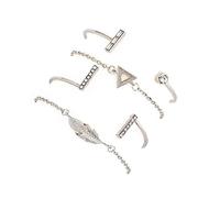 Personality Women's Alloy Irregular Geometric Triangle Bracelet Set Anklet Foot Chain Jewellery . Convenient handled