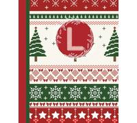 Personalized Christmas Notebook with Initial "L" Red Holiday Journal | Festive Lined Notebook: Monogrammed Initial L • Christmas Tree Cover • 110 College-Ruled Pages • Perfect Holiday Gift