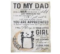 Personalized Dad Blanket | Super Soft & Machine Washable Throw for Father ' s Occasion | Cozy Sofa/Bed/Office Keepsake | Vivid Fade - Resilient Colors (150x100cm /59.06x39.37in)