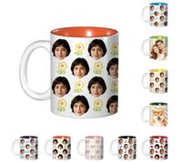 Personalized Face Coffee Mug/Coffee Cup, Custom Christmas Photo Gift | Customized Funny Faces 15oz Coffee Mug with Pictures, Xmas Gift for Dad, Papa, Mom, Grandma, Co-worker