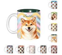 Personalized Face Coffee Mug/Coffee Cup, Custom Christmas Photo Gift | Customized Funny Faces 15oz Coffee Mug with Pictures, Xmas Gift for Dad, Papa, Mom, Grandma, Co-worker