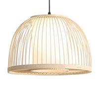 Personalized Hanging Light Creative Industrial Pendant Light Semi-Circular Rattan Chandelier Farmhouse Wicker Ceiling Lighting Fixture for Dining Room,Living Room Bar