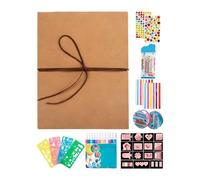 Personalized Memory Book - Photo Card Album, Folding DIY Scrapbook With 12 Markers | Creative Scrap Set For Couples Valentine’s Day Graduation Birthday Celebration Memories Valentines