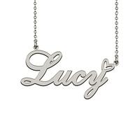 Personalized Name Necklace Cheap with Heart Best Bridesmaid Gift Jewelry for Women Lucy