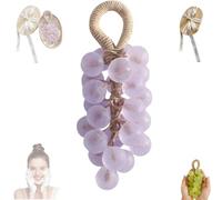 Personalized Original Handmade Crystal Grape Soap, 2026 New Grape Soap on a Rope, Handcrafted Grapes Cluster on a Rope, for Washing Hands and Fresh Air Men Women (Purple)